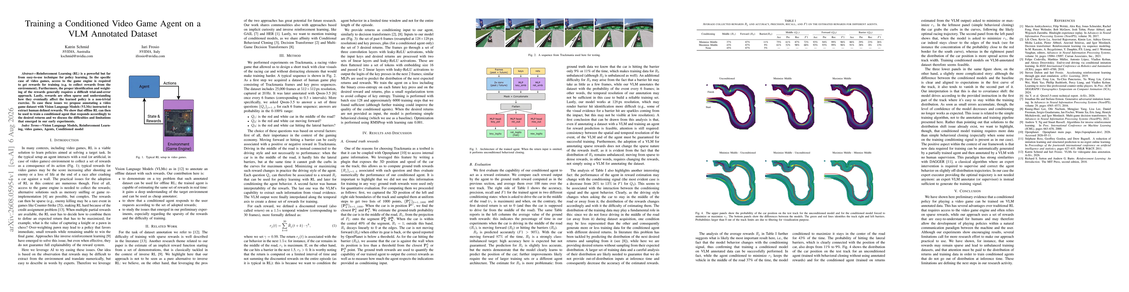 Thumbnail for Training a Conditioned Video Game Agent on a VLM Annotated Dataset