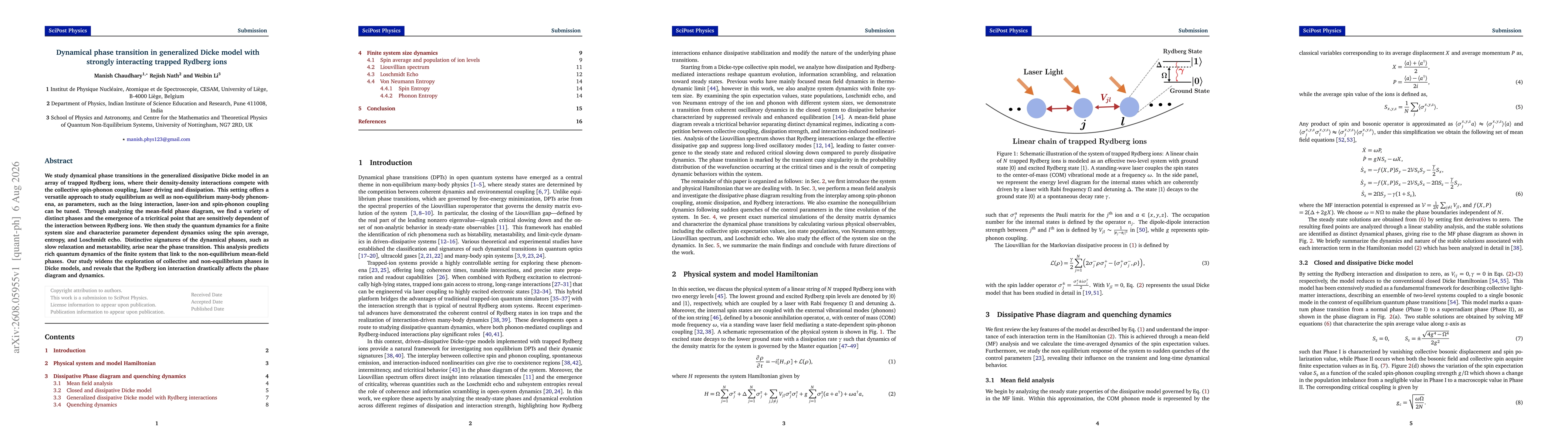 Thumbnail for Dynamical phase transition in generalized Dicke model with strongly interacting trapped Rydberg ions