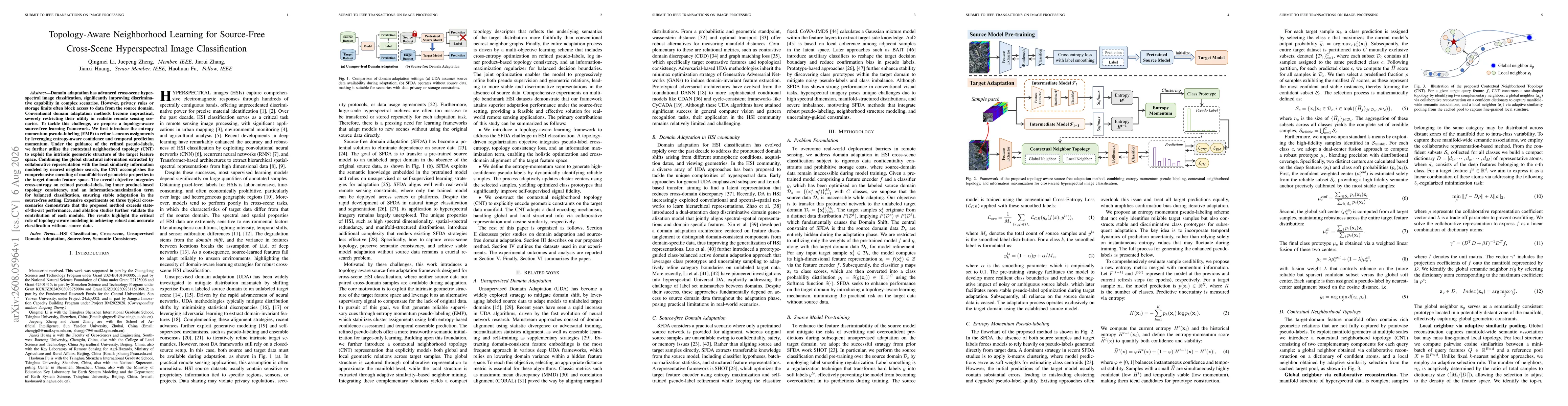 Thumbnail for Topology-Aware Neighborhood Learning for Source-Free Cross-Scene Hyperspectral Image Classification