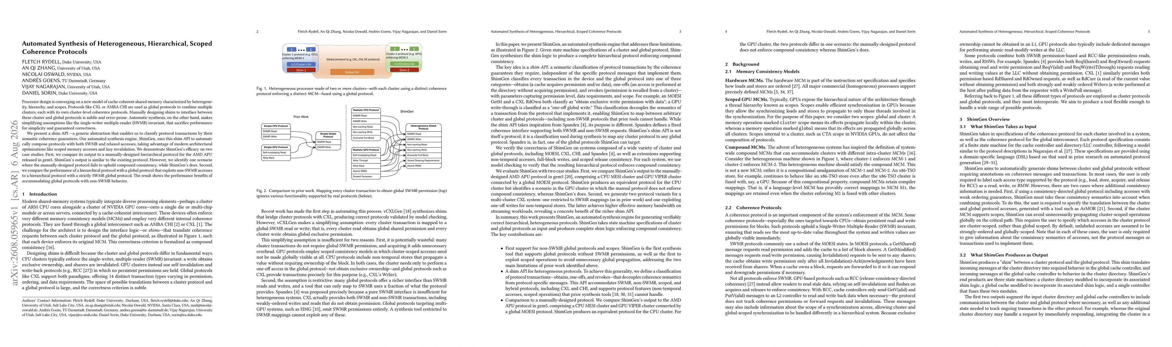 Thumbnail for Automated Synthesis of Heterogeneous, Hierarchical, Scoped Coherence Protocols