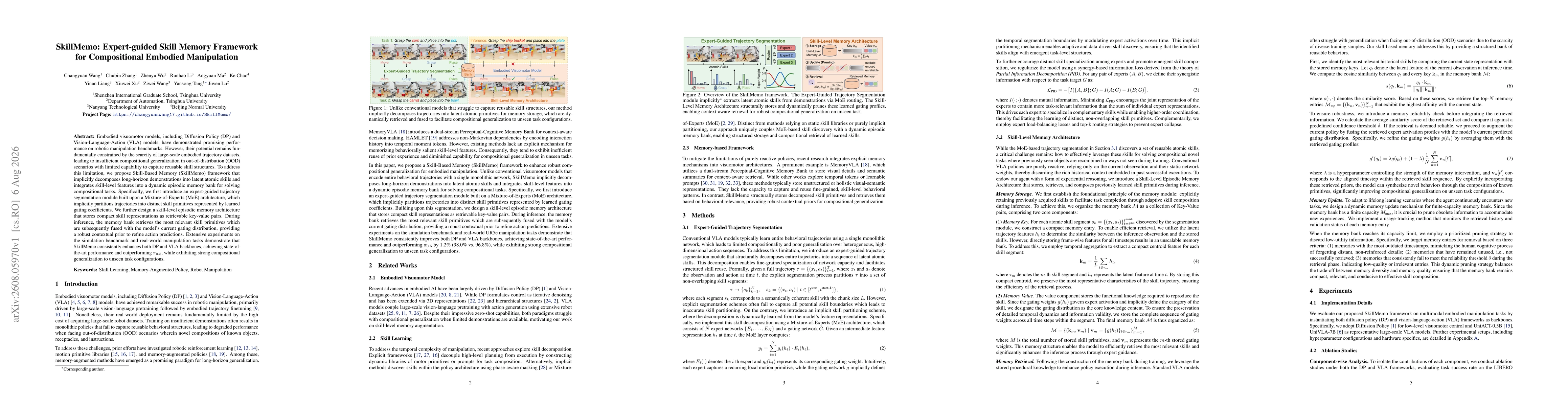 Thumbnail for SkillMemo: Expert-guided Skill Memory Framework for Compositional Embodied Manipulation