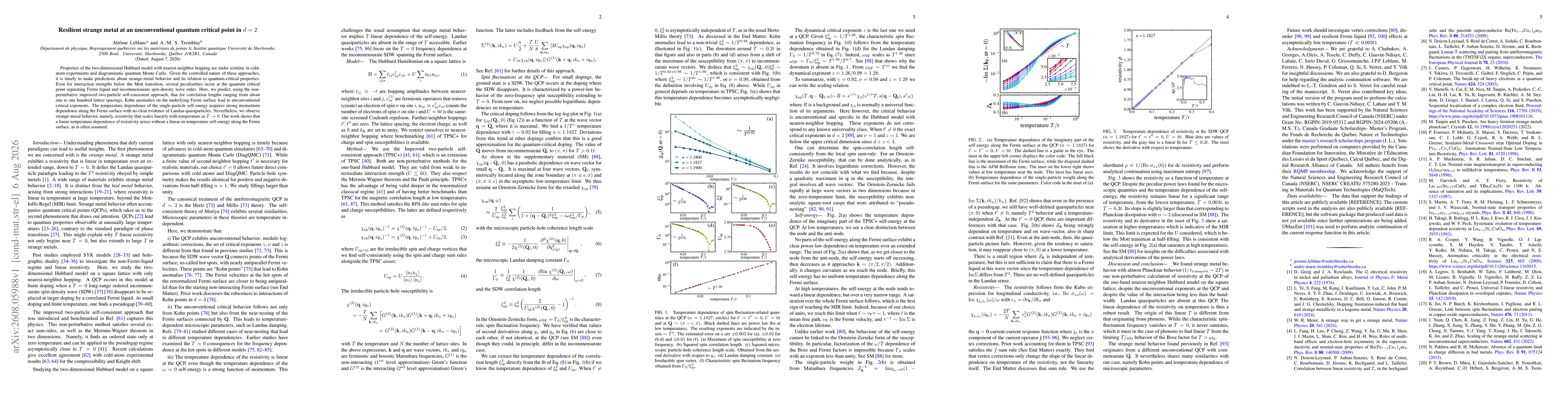 Thumbnail for Resilient strange metal at an unconventional quantum critical point in $d=2$