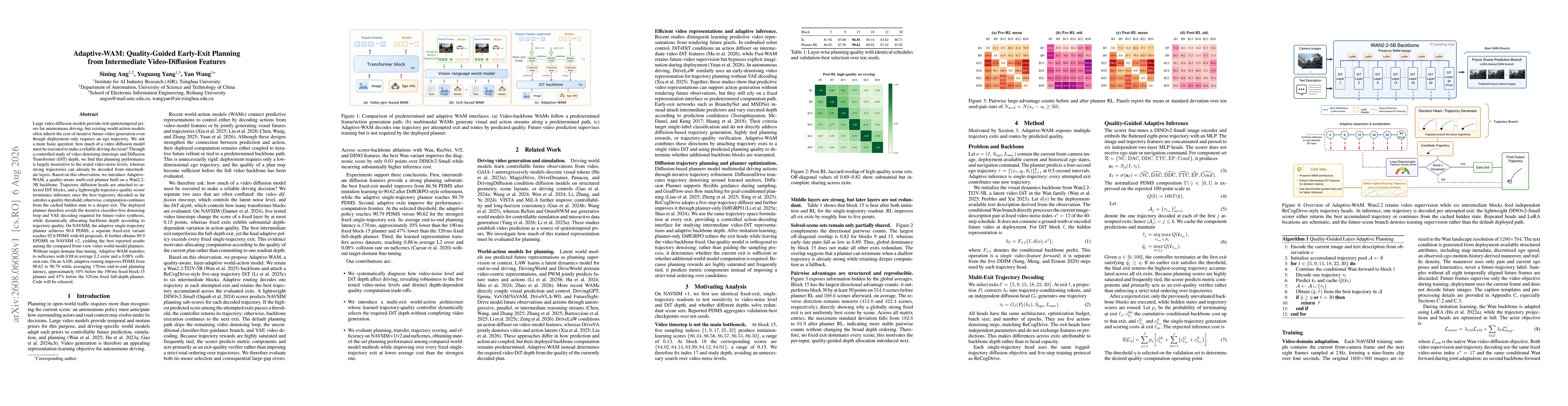 Thumbnail for Adaptive-WAM: Quality-Guided Early-Exit Planning from Intermediate Video-Diffusion Features