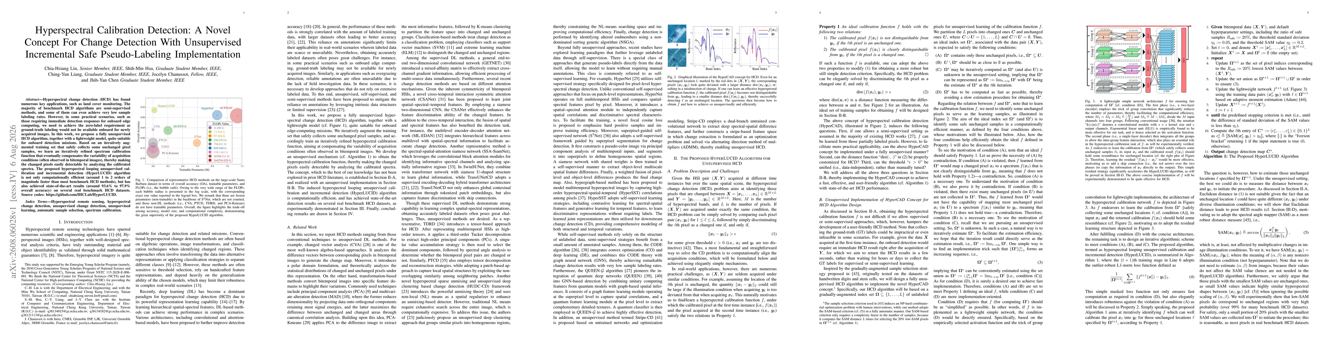 Thumbnail for Hyperspectral Calibration Detection: A Novel Concept For Change Detection With Unsupervised Incremental Safe Pseudo-Labeling Implementation