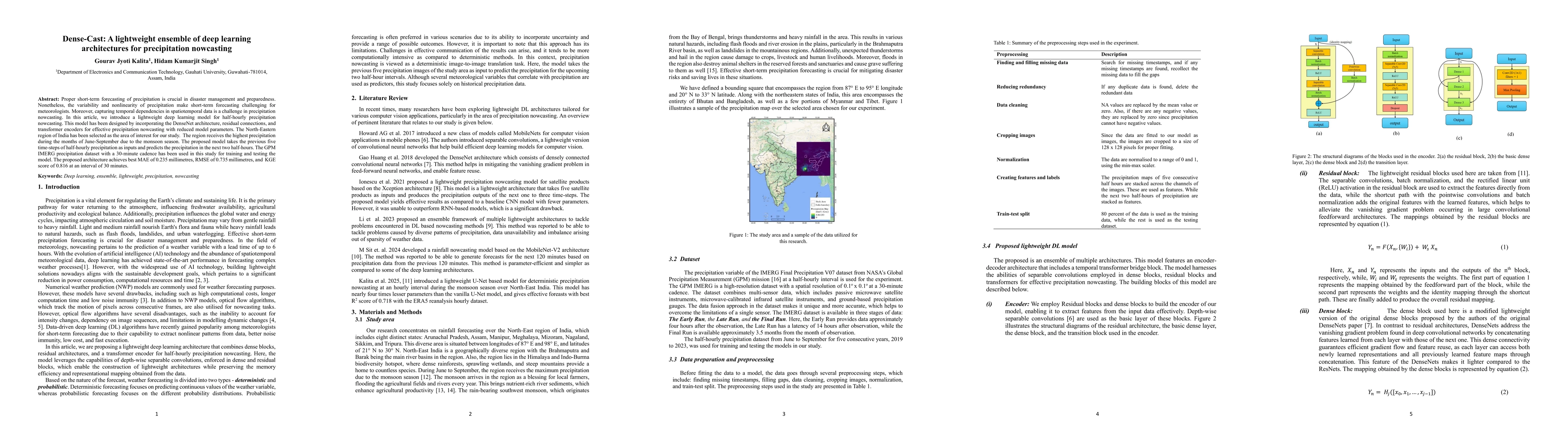 Thumbnail for Dense-Cast: A lightweight ensemble of deep learning architectures for precipitation nowcasting