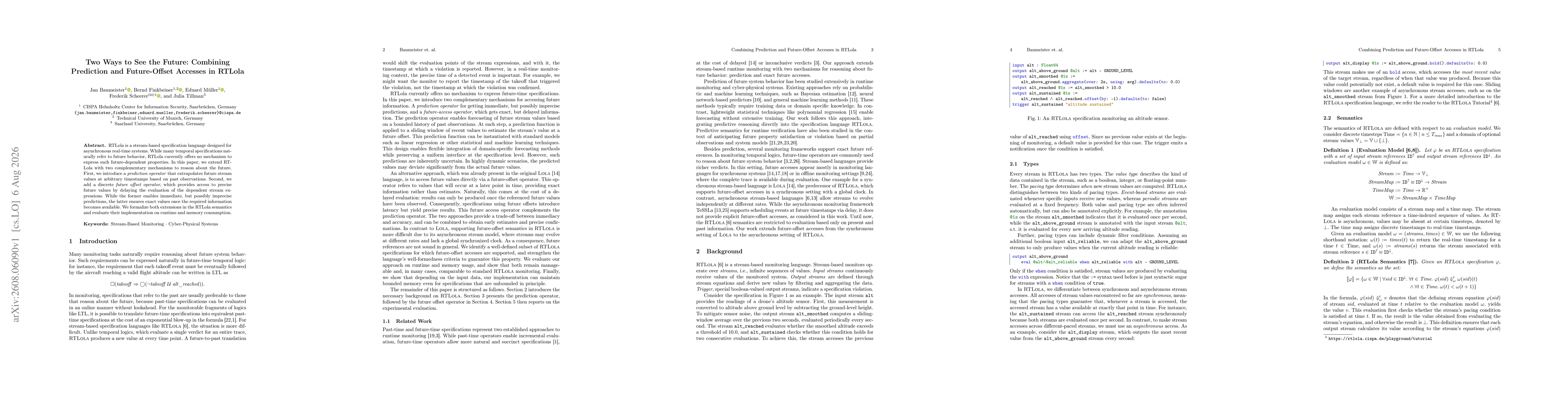 Thumbnail for Two Ways to See the Future: Combining Prediction and Future-Offset Accesses in RTLola