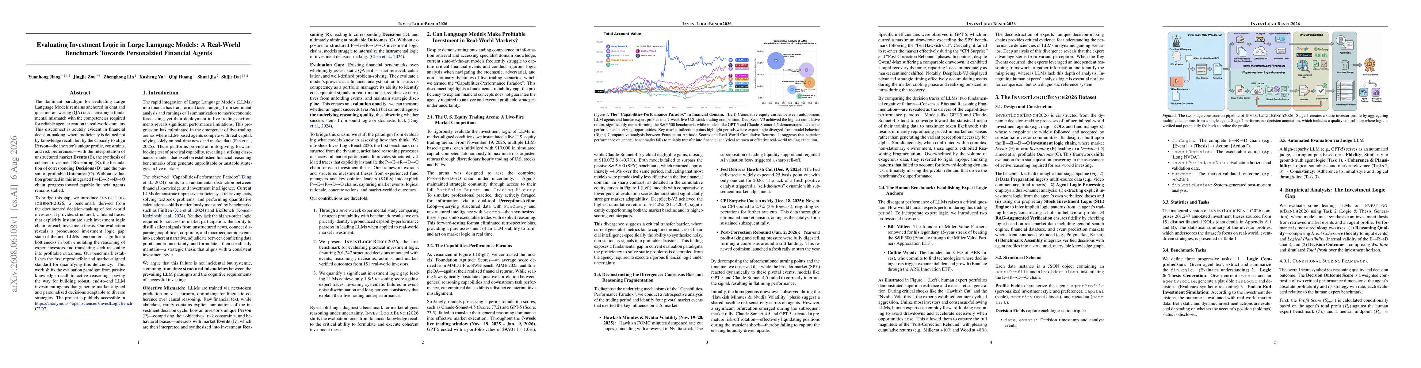 Thumbnail for Evaluating Investment Logic in Large Language Models: A Real-World Benchmark Towards Personalzied Financial Agents
