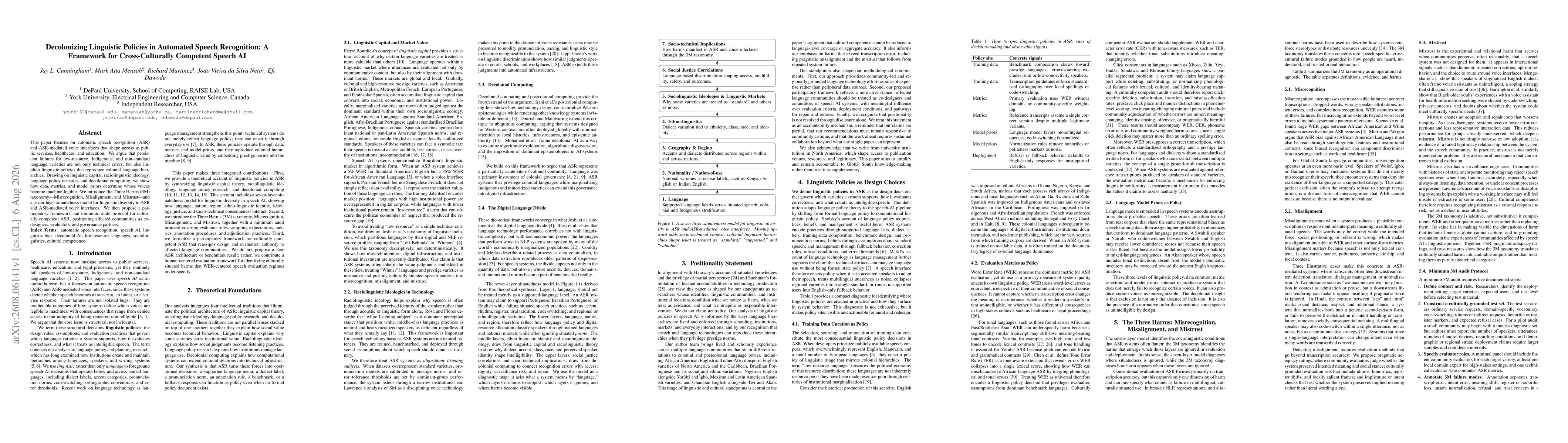 Thumbnail for Decolonizing Linguistic Policies in Automated Speech Recognition: A Framework for Cross-Culturally Competent Speech AI