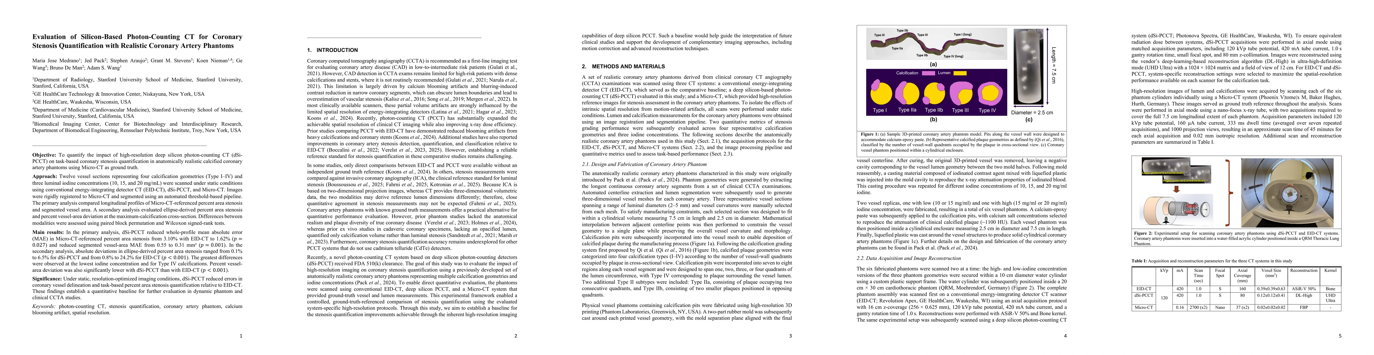 Thumbnail for Evaluation of Silicon-Based Photon-Counting CT for Coronary Stenosis Quantification with Realistic Coronary Artery Phantoms
