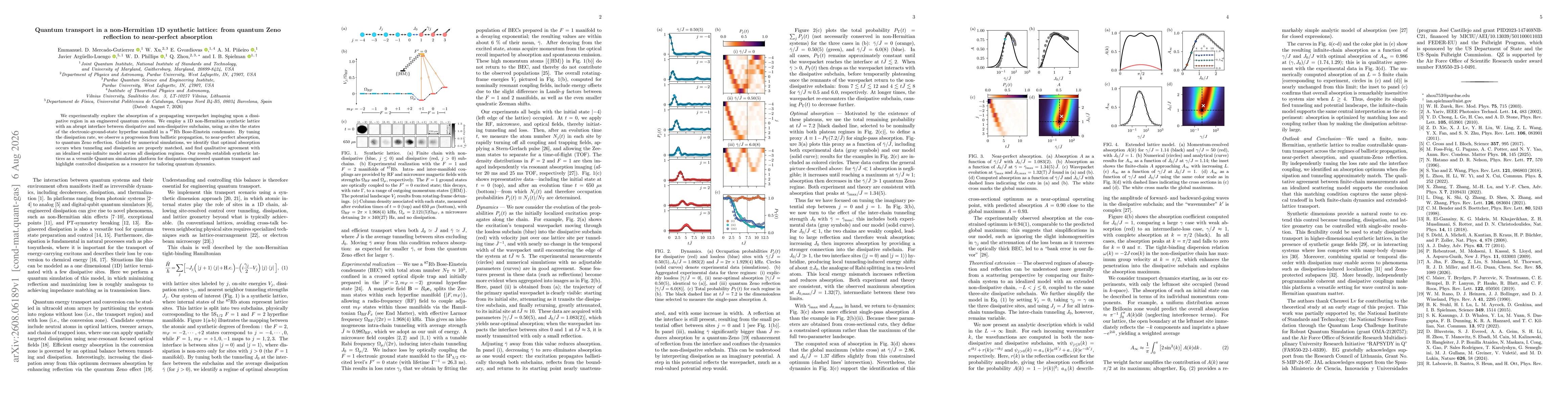 Thumbnail for Quantum transport in a non-Hermitian 1D synthetic lattice: from quantum Zeno reflection to near-perfect absorption