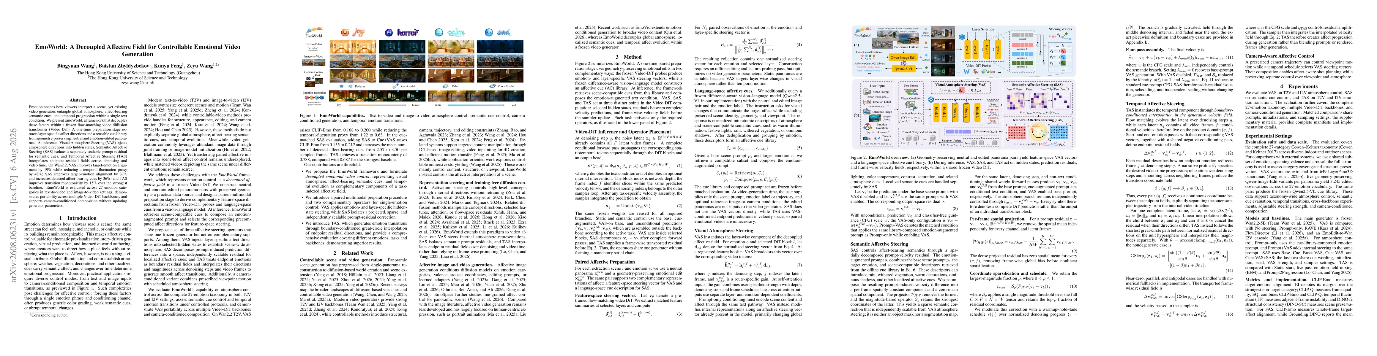 Thumbnail for EmoWorld: A Decoupled Affective Field for Controllable Emotional Video Generation