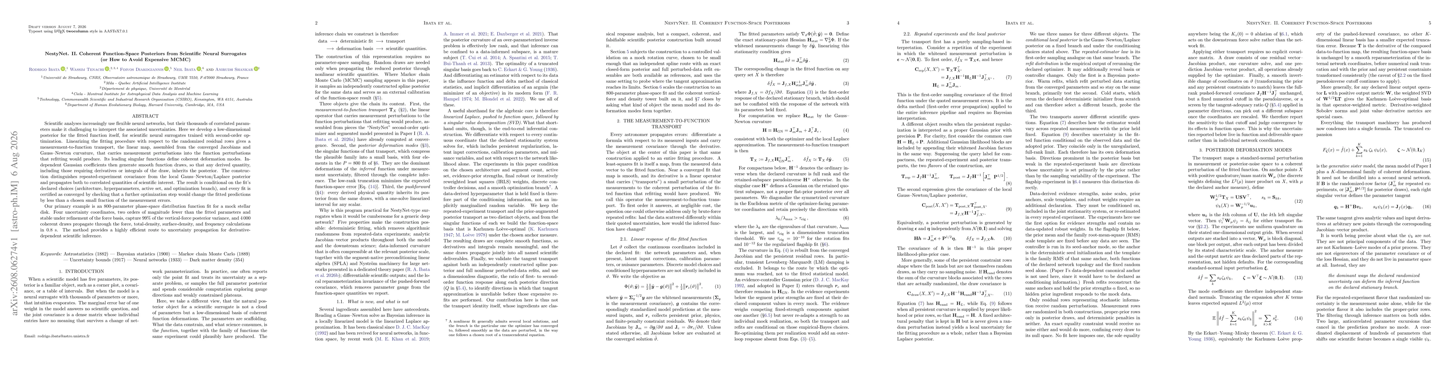 Thumbnail for NestyNet. II. Coherent Function-Space Posteriors from Scientific Neural Surrogates (or How to Avoid Expensive MCMC)