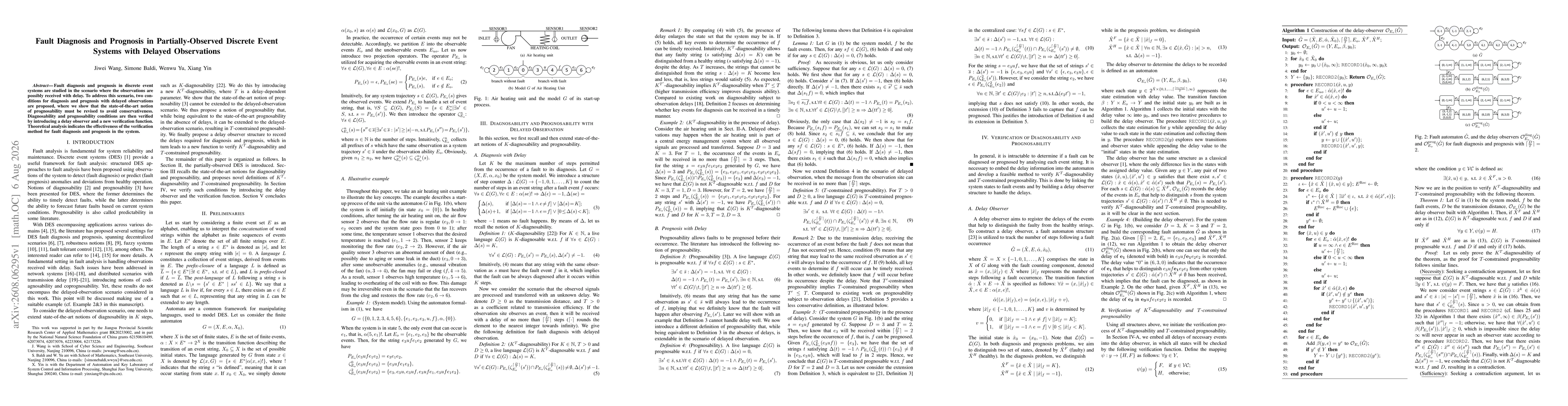 Thumbnail for Fault Diagnosis and Prognosis in Partially-Observed Discrete Event Systems with Delayed Observations