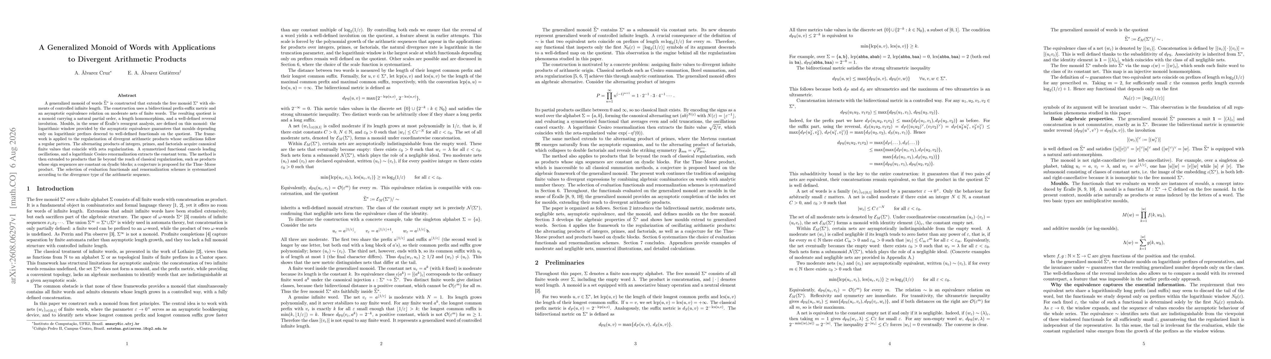 Thumbnail for A Generalized Monoid of Words with Applications to Divergent Arithmetic Products