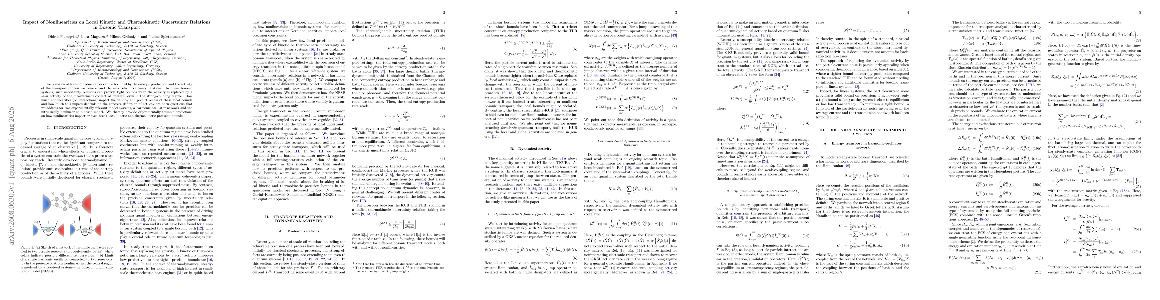 Thumbnail for Impact of Nonlinearities on Local Kinetic and Thermokinetic Uncertainty Relations in Bosonic Transport
