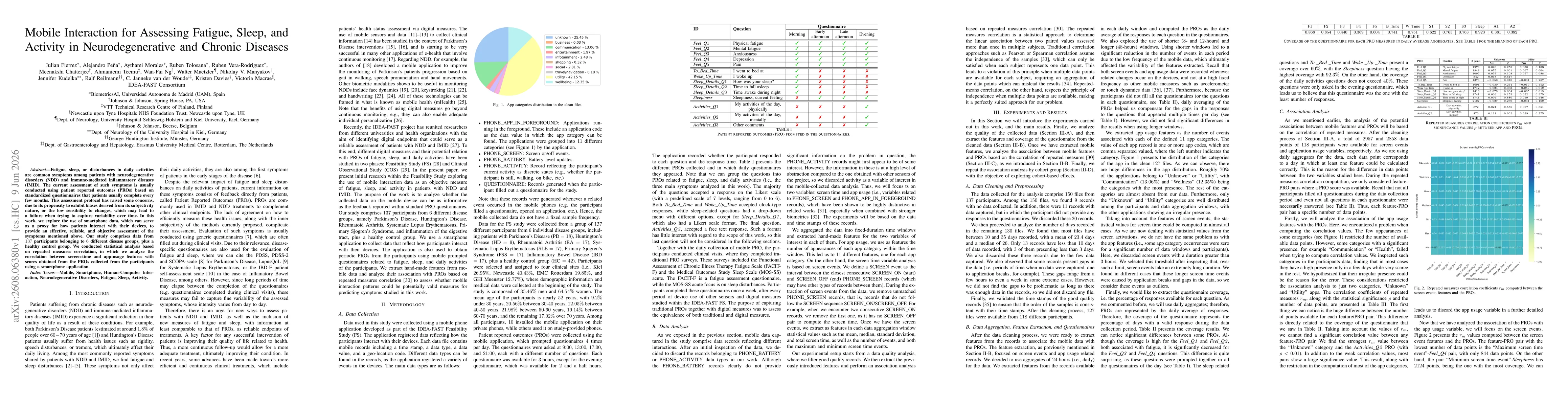 Thumbnail for Mobile Interaction for Assessing Fatigue, Sleep, and Activity in Neurodegenerative and Chronic Diseases