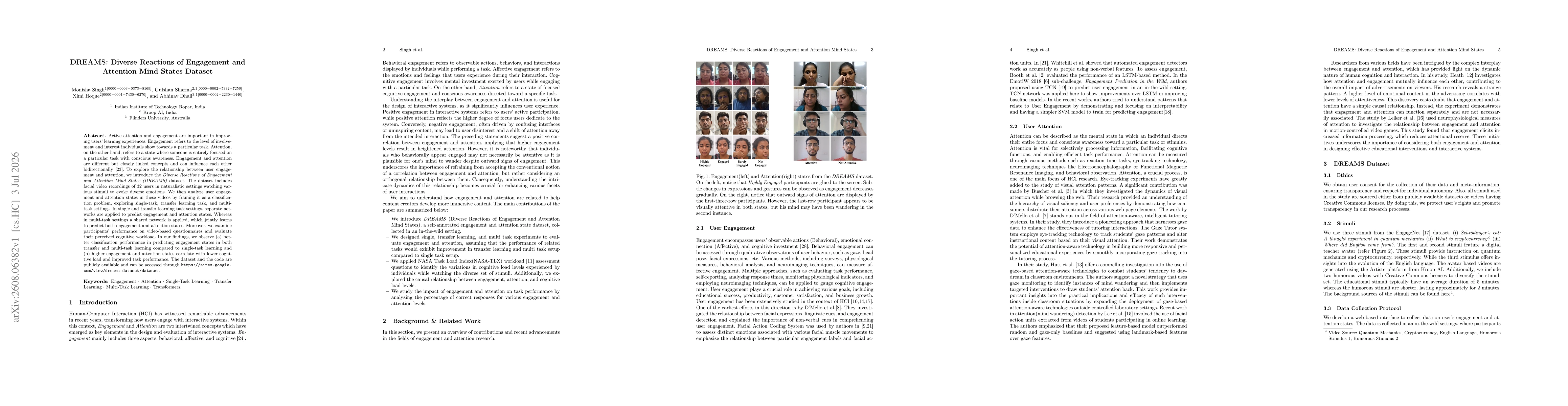 Thumbnail for DREAMS: Diverse Reactions of Engagement and Attention Mind States Dataset