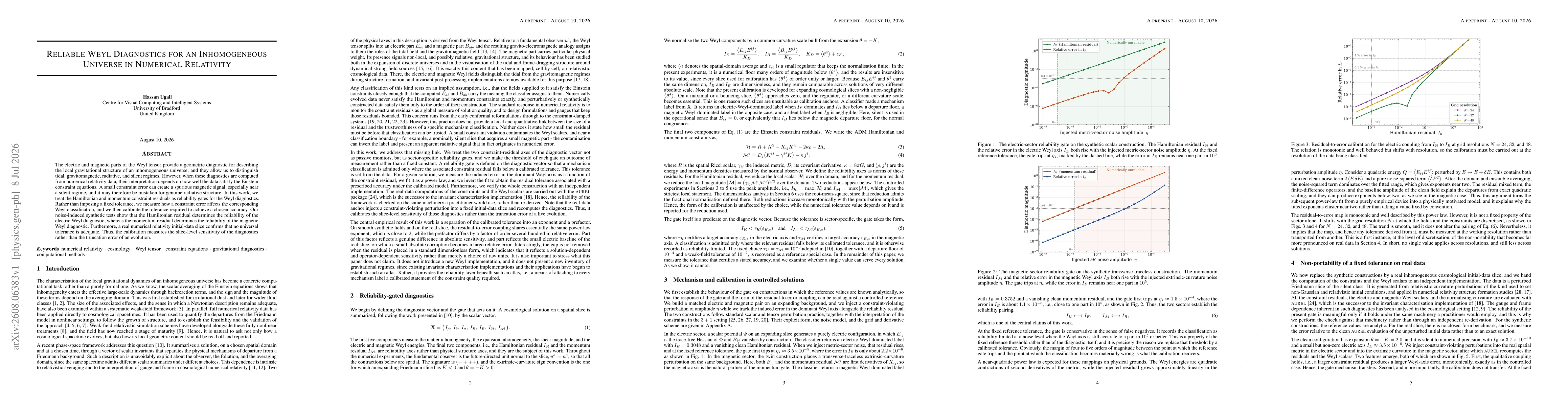 Thumbnail for Reliable Weyl Diagnostics for an Inhomogeneous Universe in Numerical Relativity