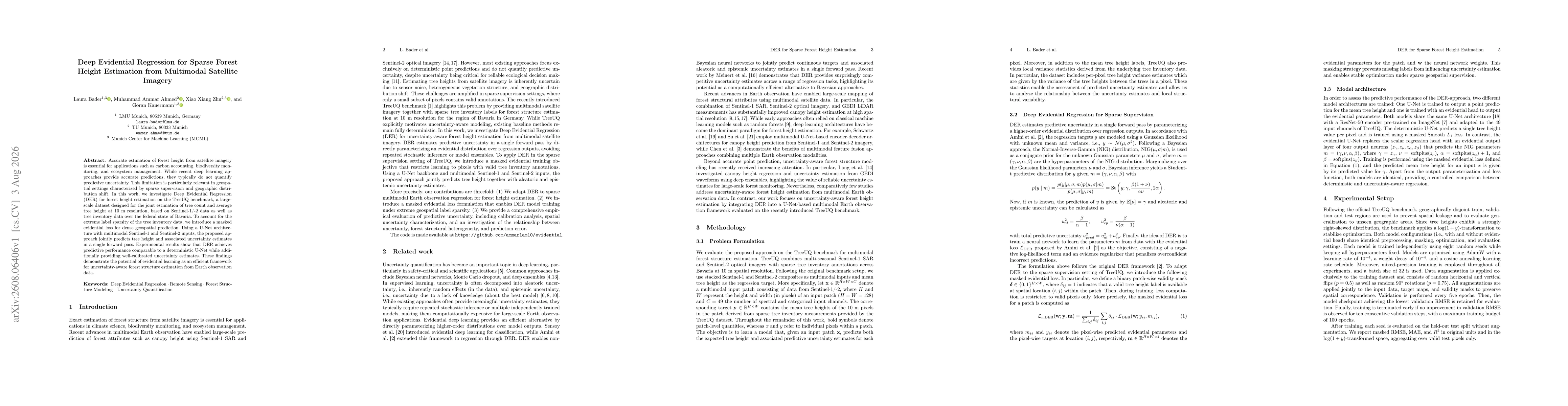 Thumbnail for Deep Evidential Regression for Sparse Forest Height Estimation from Multimodal Satellite Imagery