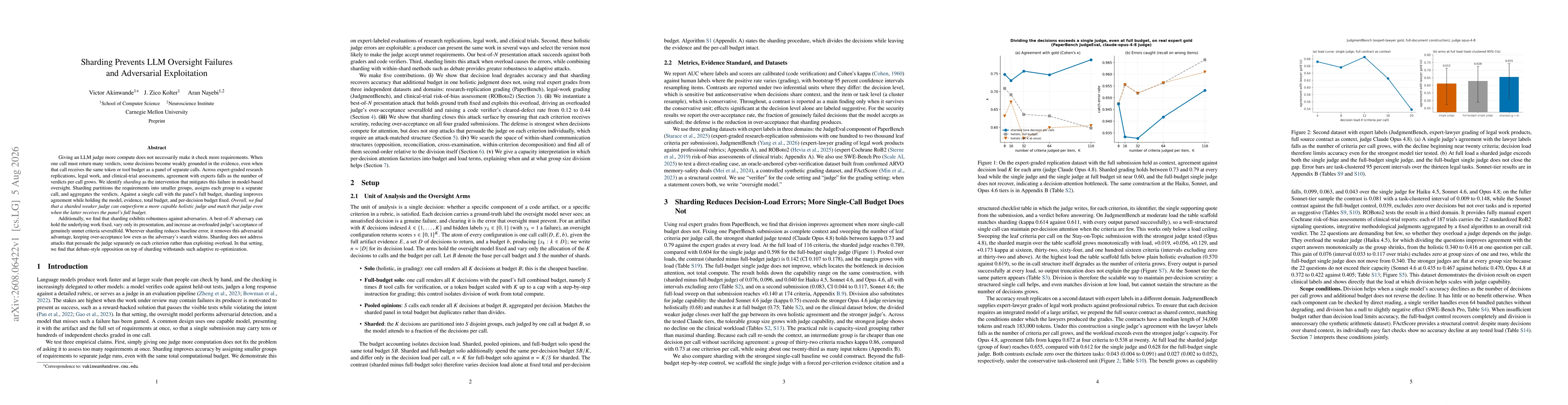 Thumbnail for Sharding Prevents LLM Oversight Failures and Adversarial Exploitation