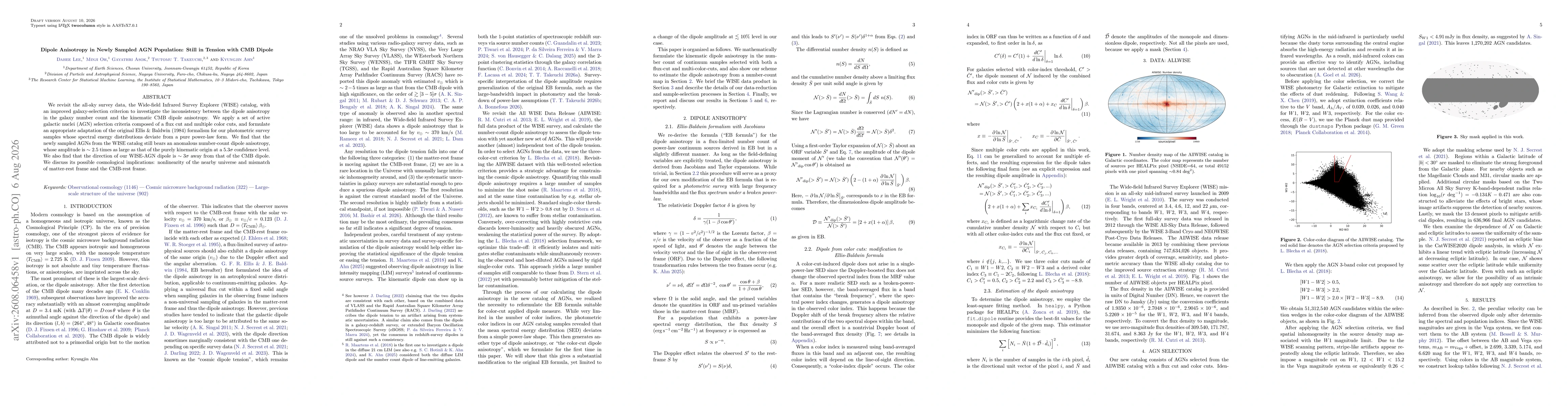 Thumbnail for Dipole Anisotropy in Newly Sampled AGN Population: Still in Tension with CMB Dipole