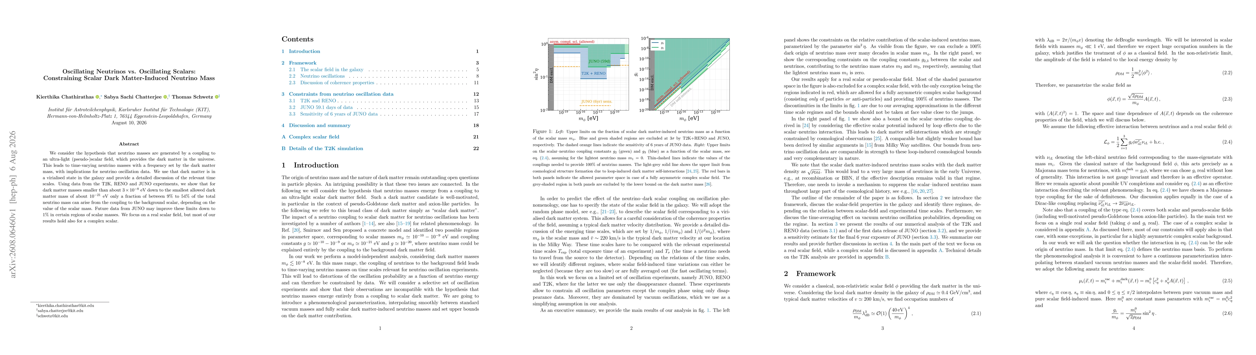 Thumbnail for Oscillating Neutrinos vs. Oscillating Scalars: Constraining Scalar Dark Matter-Induced Neutrino Mass