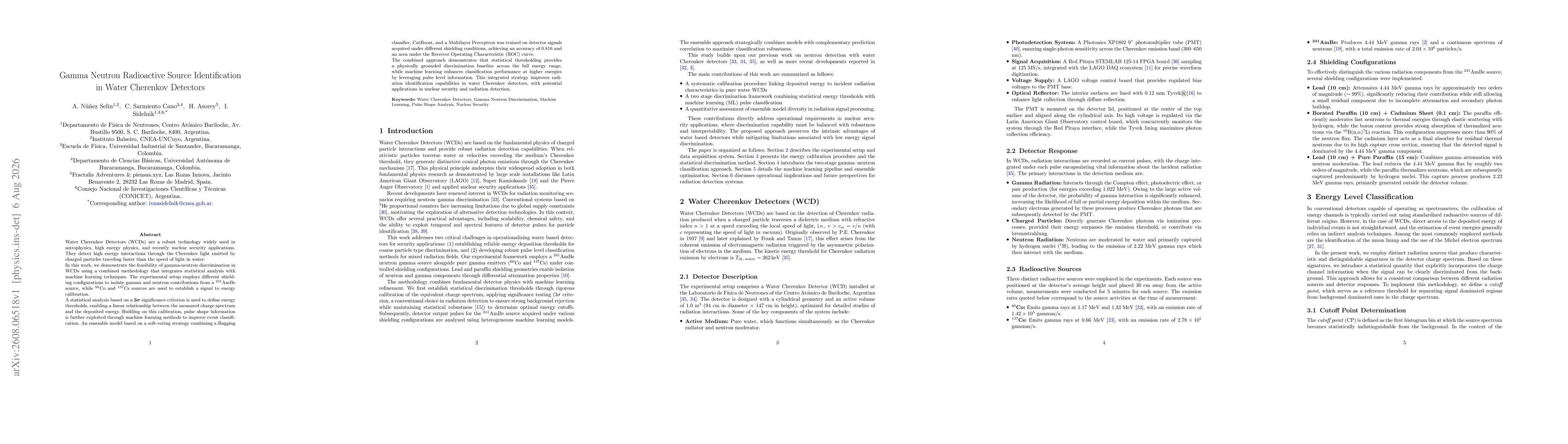 Thumbnail for Gamma Neutron Radioactive Source Identification in Water Cherenkov Detectors