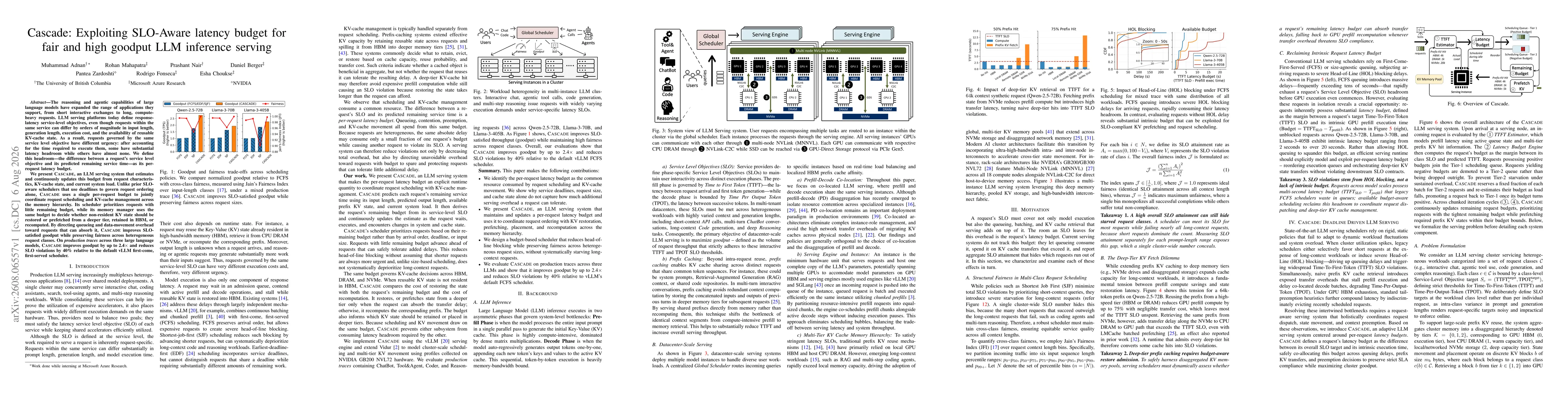Thumbnail for Cascade: Exploiting SLO-Aware latency budget for fair and high goodput LLM inference serving