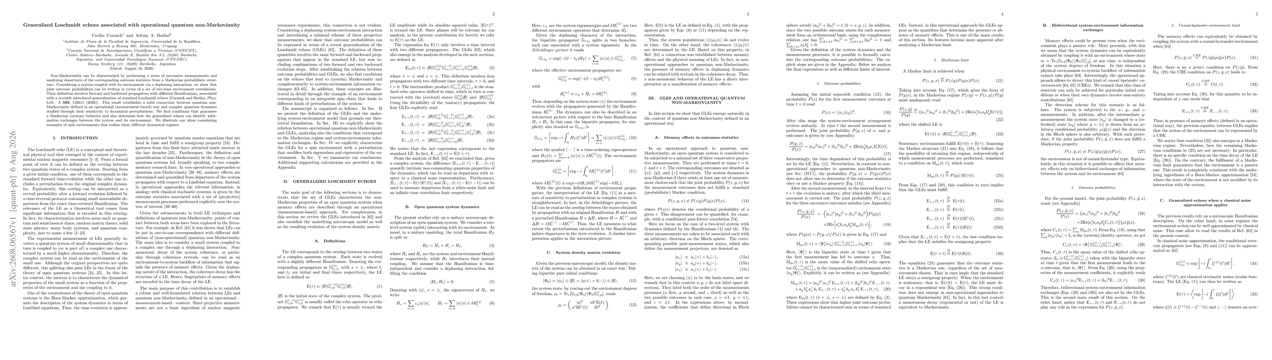 Thumbnail for Generalized Loschmidt echoes associated with operational quantum non-Markovianity