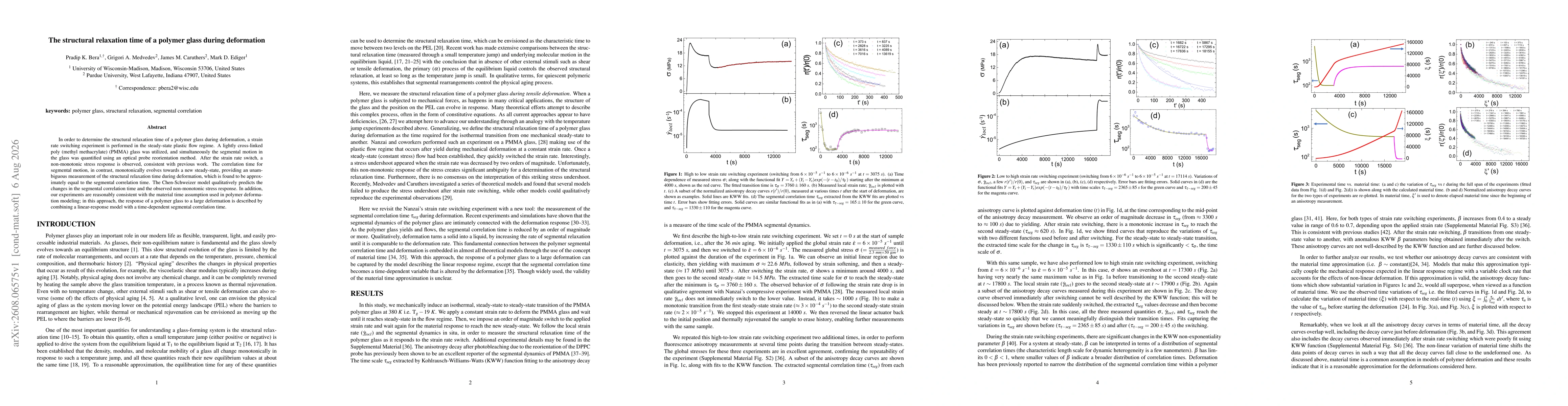 Thumbnail for The structural relaxation time of a polymer glass during deformation