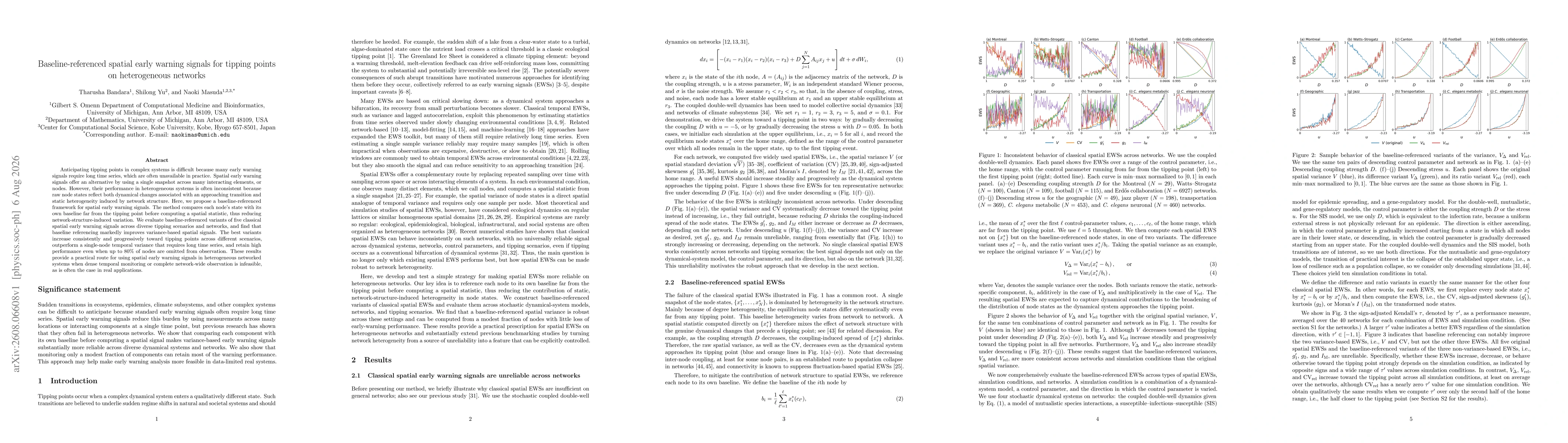 Thumbnail for Baseline-referenced spatial early warning signals for tipping points on heterogeneous networks