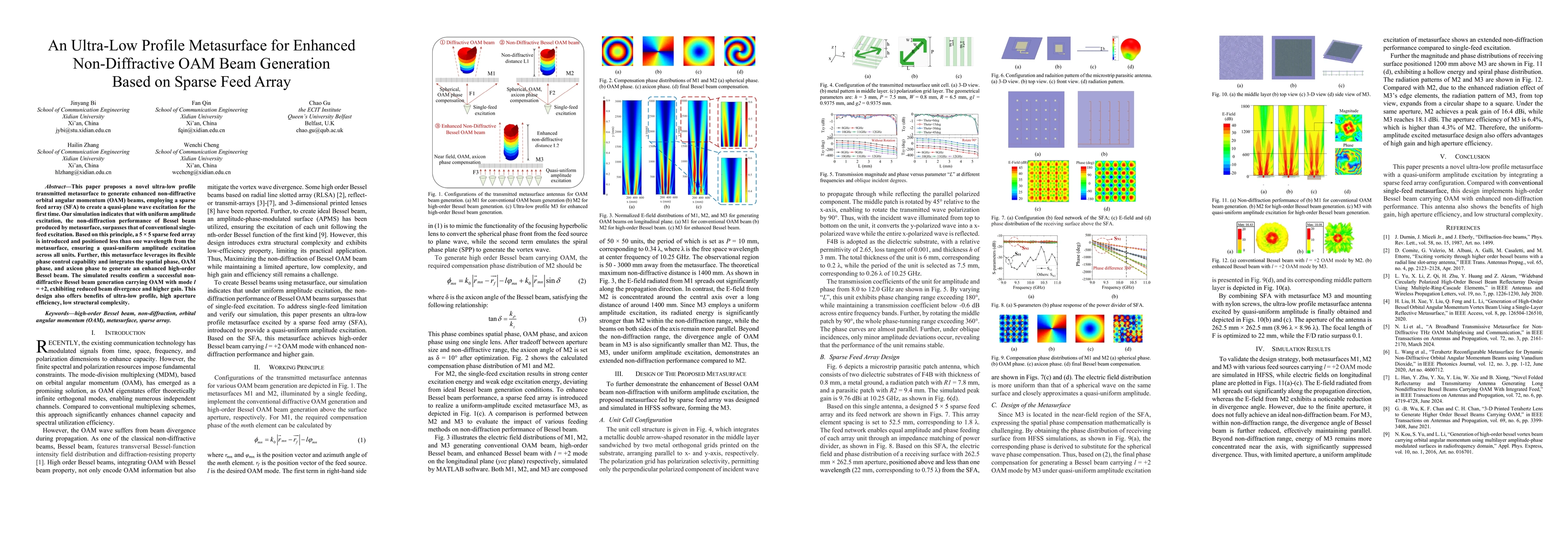 Thumbnail for An Ultra-Low Profile Metasurface for Enhanced Non-Diffractive OAM Beam Generation Based on Sparse Feed Array