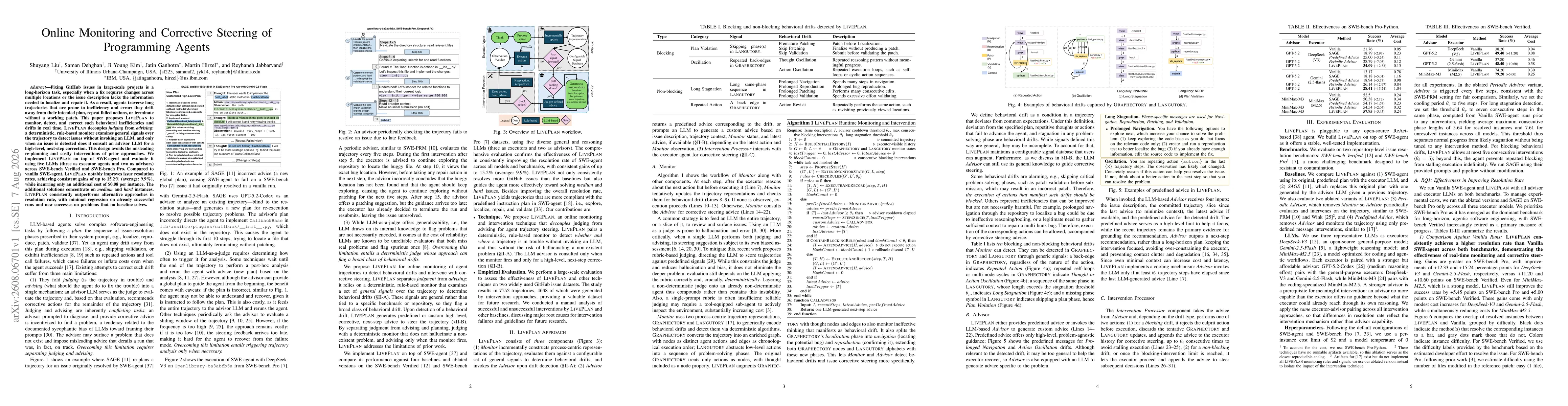 Thumbnail for Online Monitoring and Corrective Steering of Programming Agents