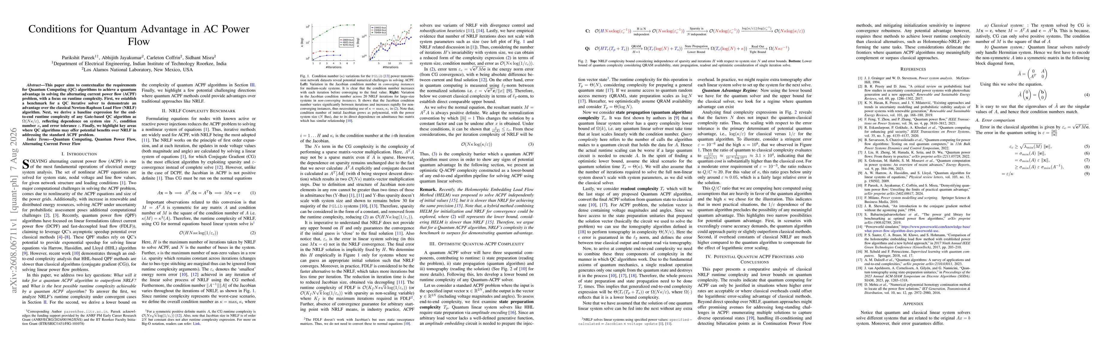 Thumbnail for Conditions for Quantum Advantage in AC Power Flow