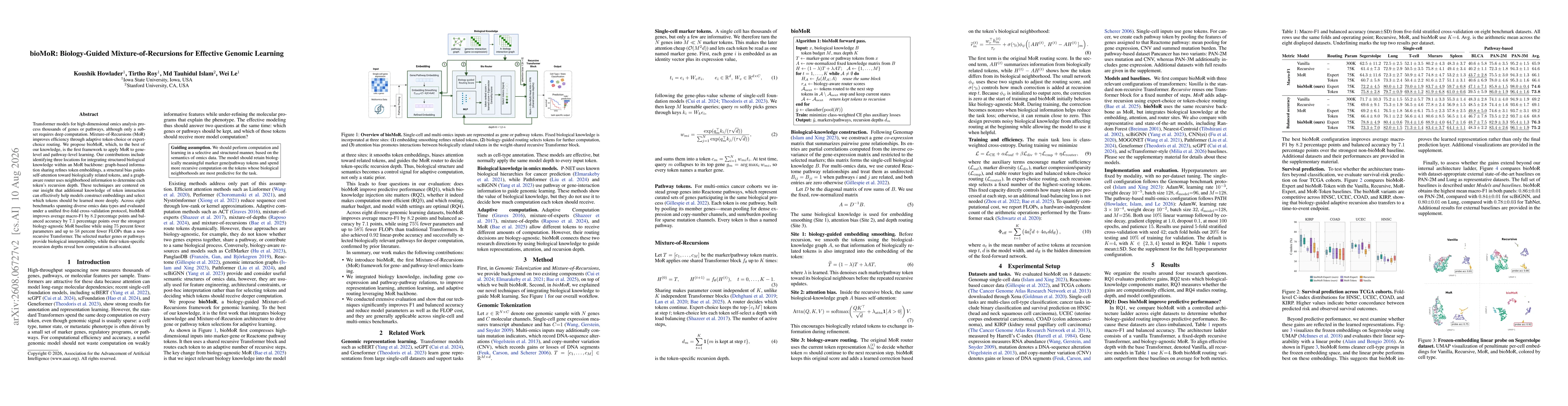 Thumbnail for bioMoR: Biology-Guided Mixture-of-Recursions for Effective Genomic Learning