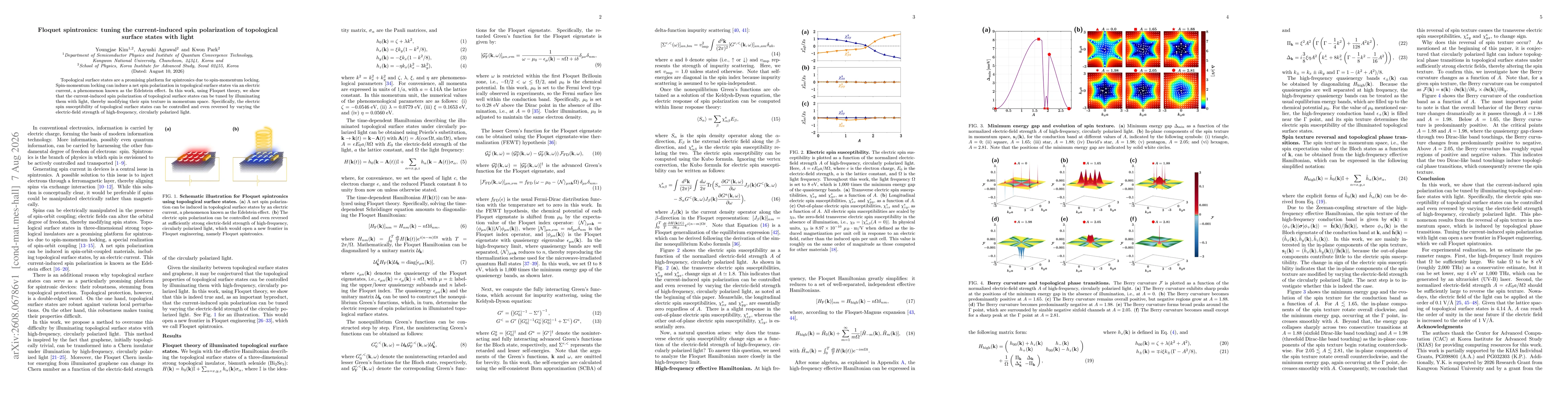 Thumbnail for Floquet spintronics: tuning the current-induced spin polarization of topological surface states with light