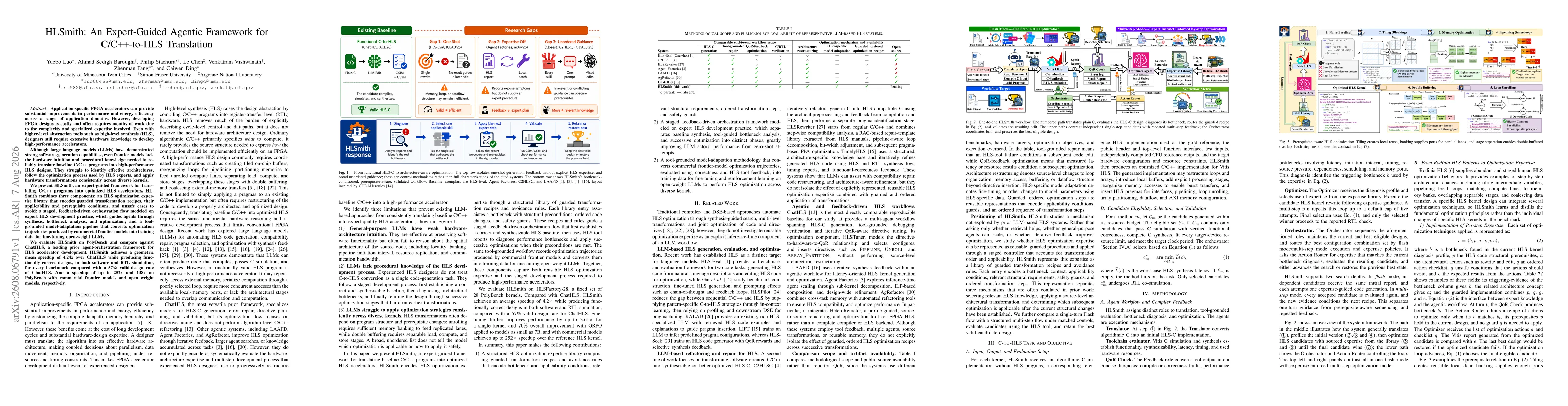 Thumbnail for HLSmith: An Expert-Guided Agentic Framework for C/C++-to-HLS Translation