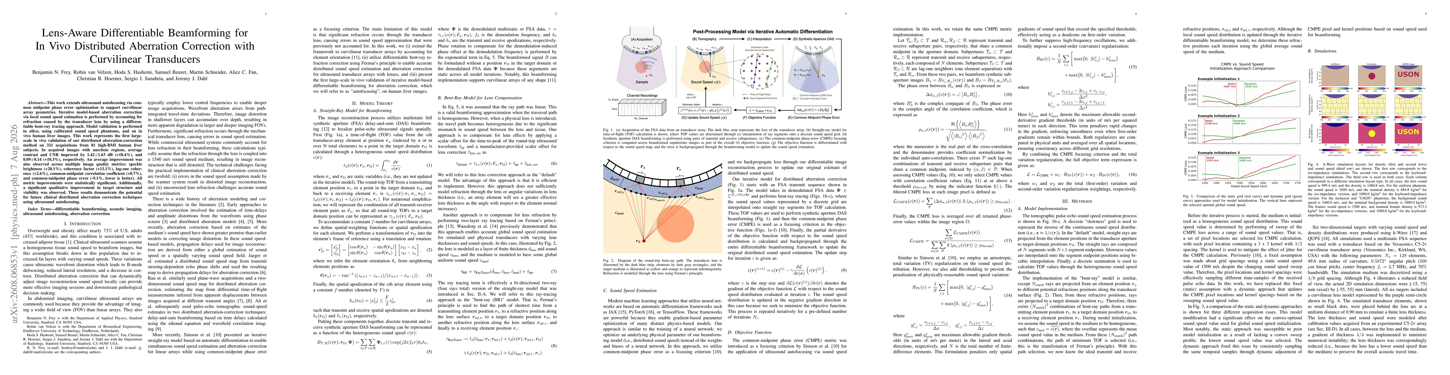 Thumbnail for Lens-Aware Differentiable Beamforming for In Vivo Distributed Aberration Correction with Curvilinear Transducers
