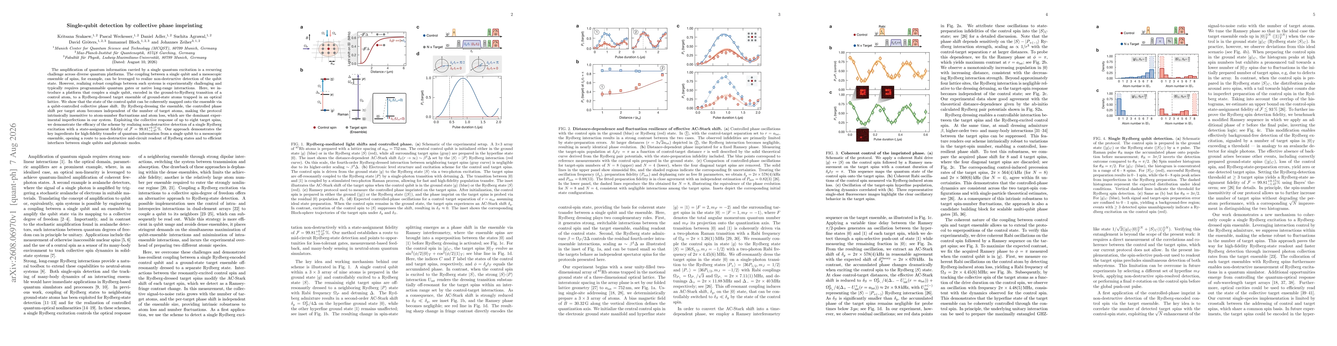Thumbnail for Single-qubit detection by collective phase imprinting