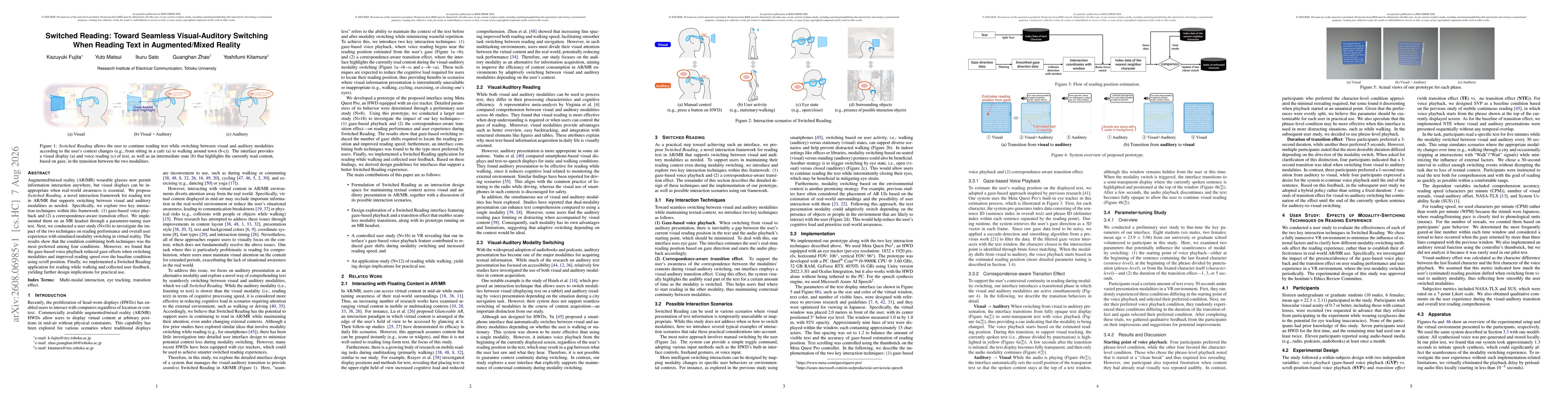 Thumbnail for Switched Reading: Toward Seamless Visual-Auditory Switching When Reading Text in Augmented/Mixed Reality