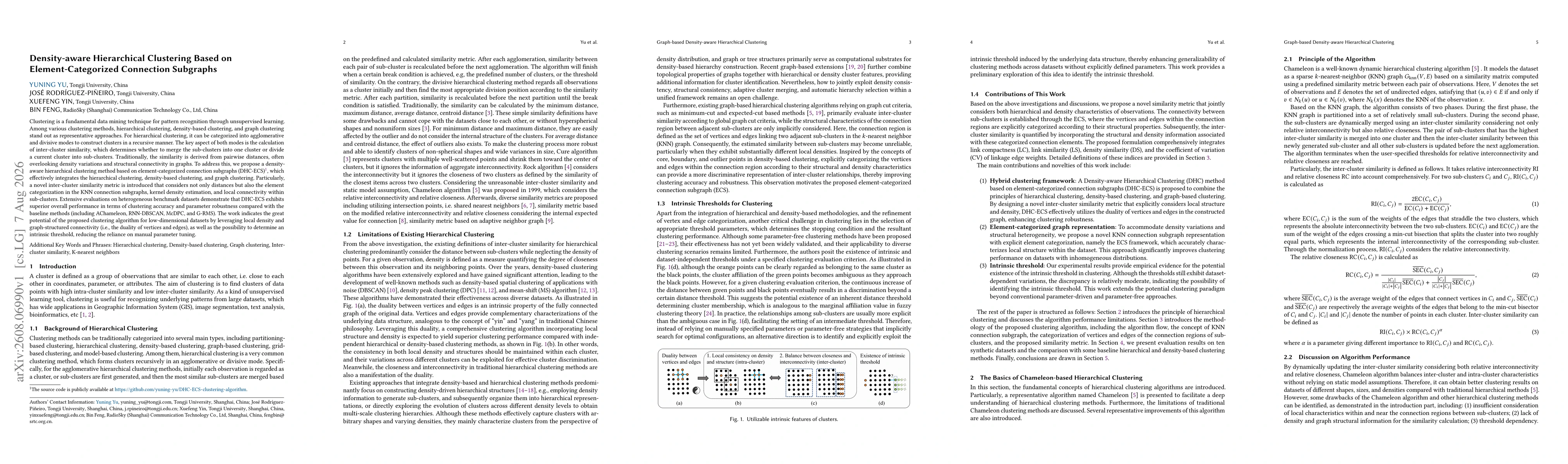 Thumbnail for Density-aware Hierarchical Clustering Based on Element-Categorized Connection Subgraphs