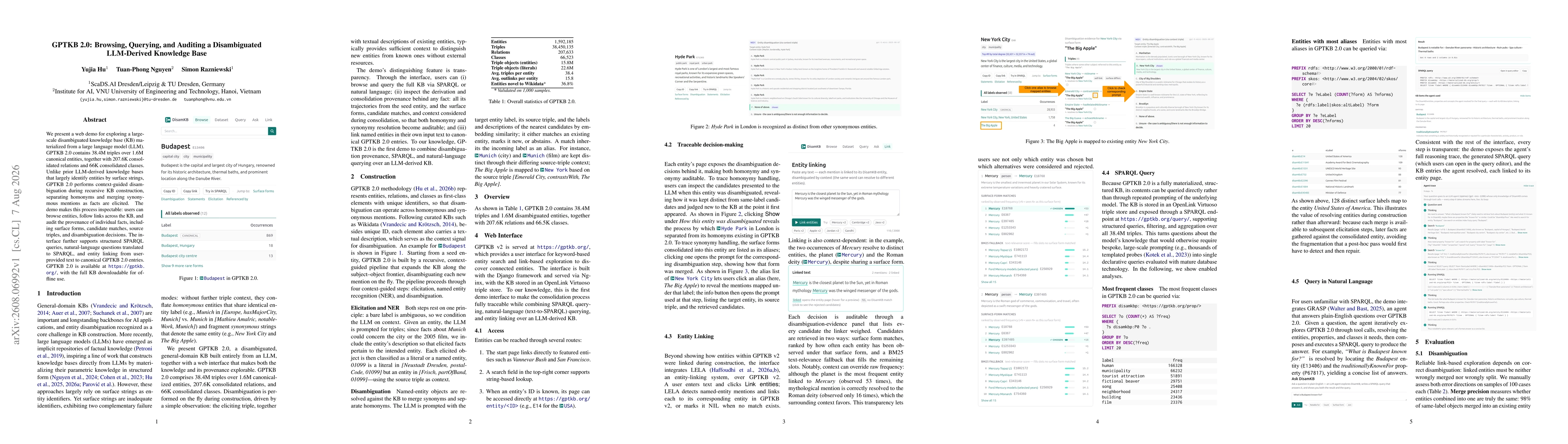 Thumbnail for GPTKB 2.0: Browsing, Querying, and Auditing a Disambiguated LLM-Derived Knowledge Base