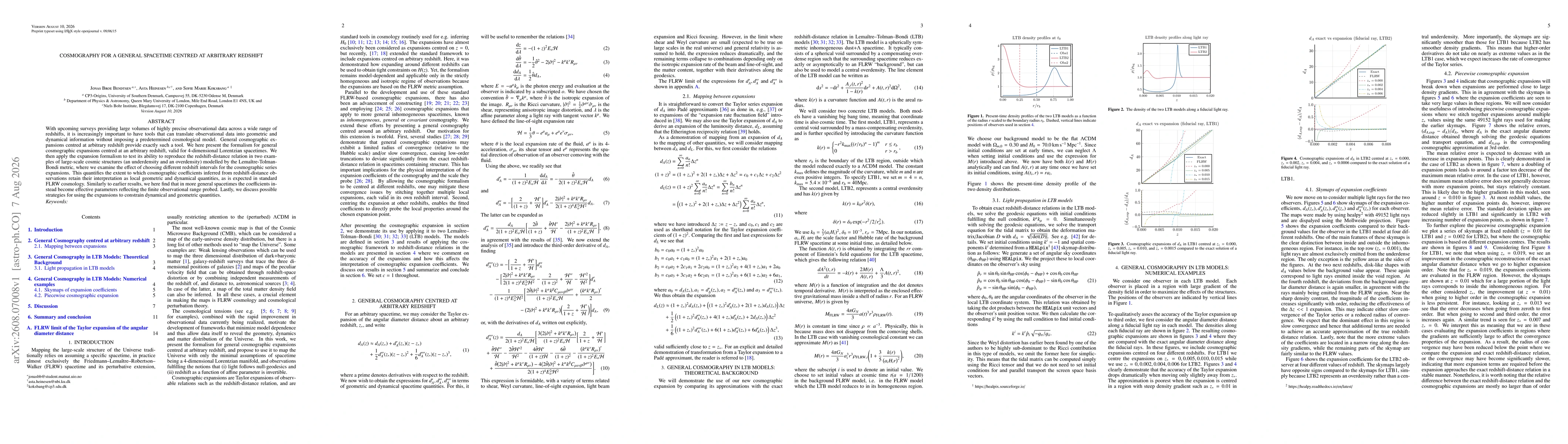 Thumbnail for Cosmography for a General Spacetime Centred at Arbitrary Redshift