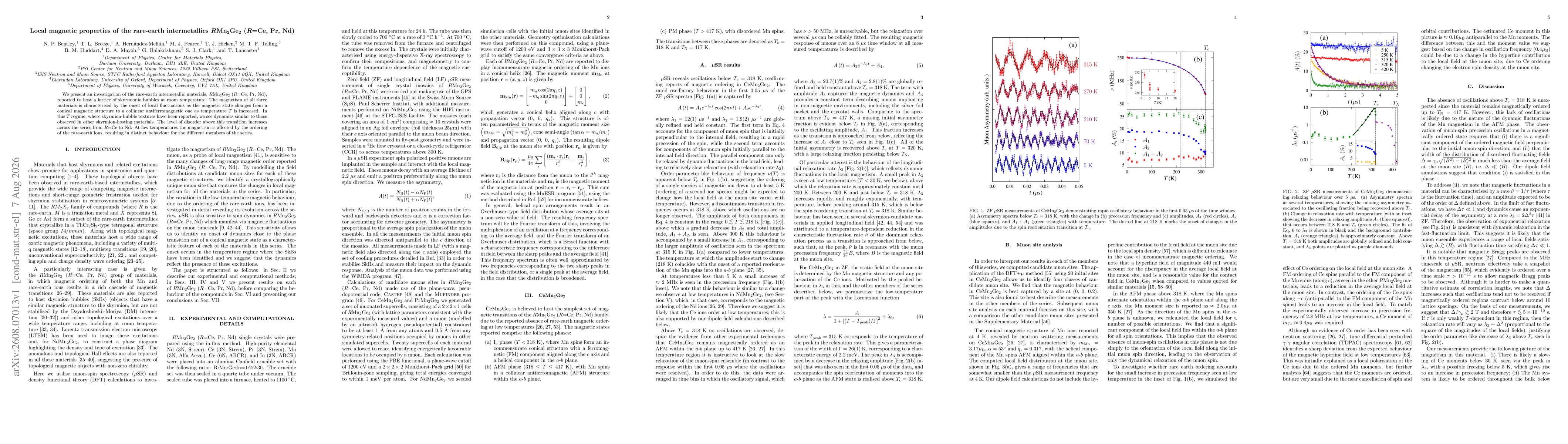 Thumbnail for Local magnetic properties of the rare-earth intermetallics $R$Mn$_2$Ge$_2$ ($R$=Ce, Pr, Nd)