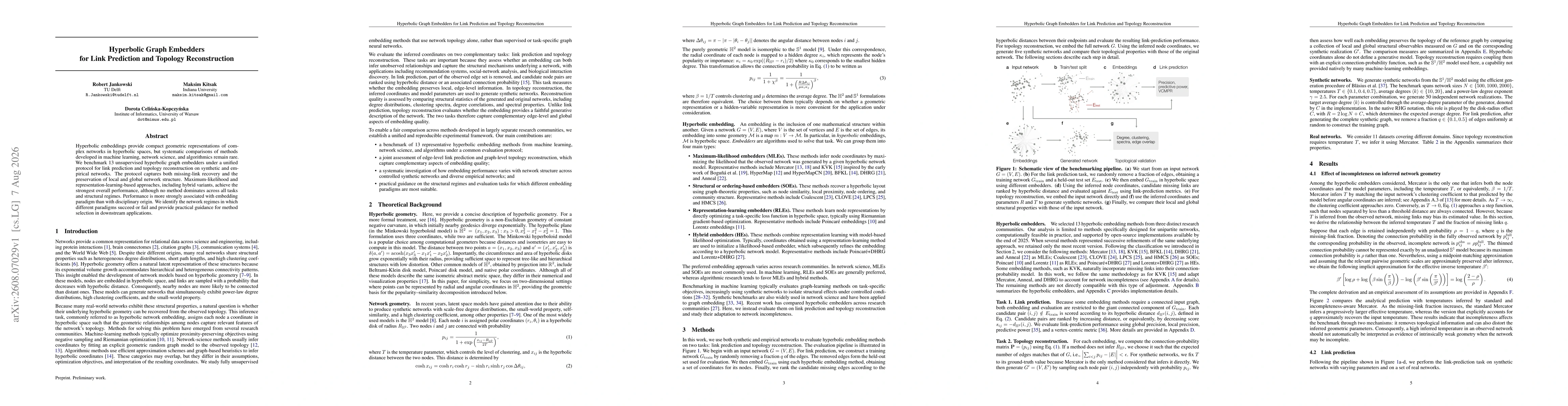 Thumbnail for Hyperbolic Graph Embedders for Link Prediction and Topology Reconstruction