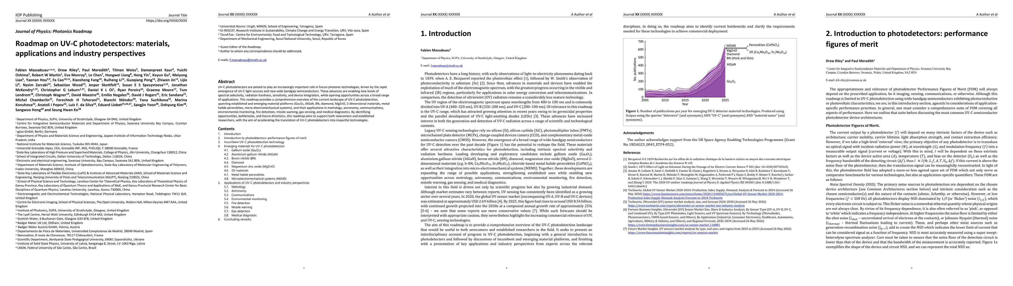 Thumbnail for Roadmap on UV-C photodetectors: materials, applications and industry perspectives