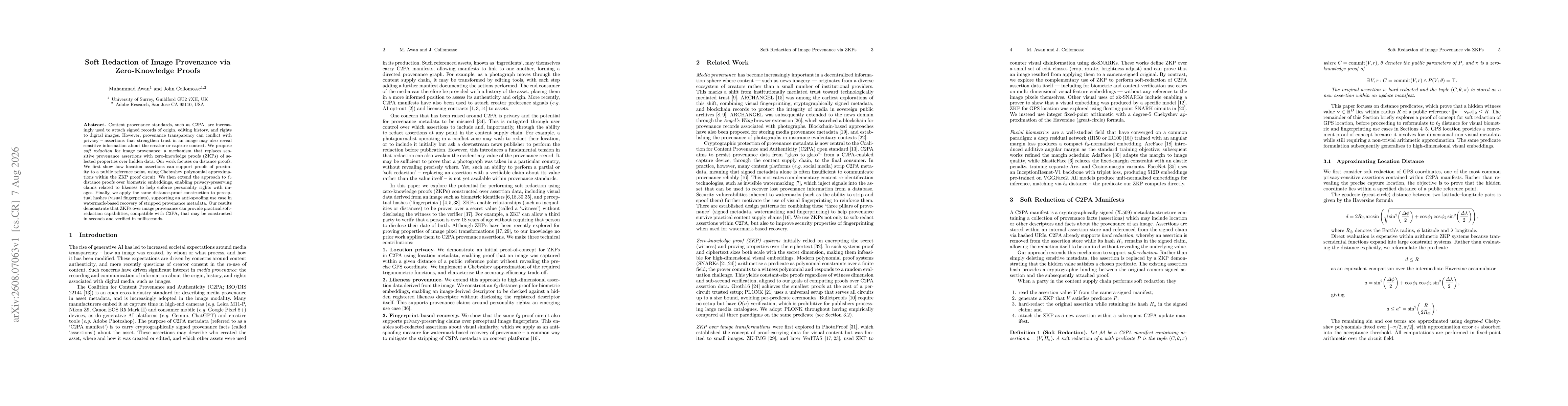 Thumbnail for Soft Redaction of Image Provenance via Zero-Knowledge Proofs