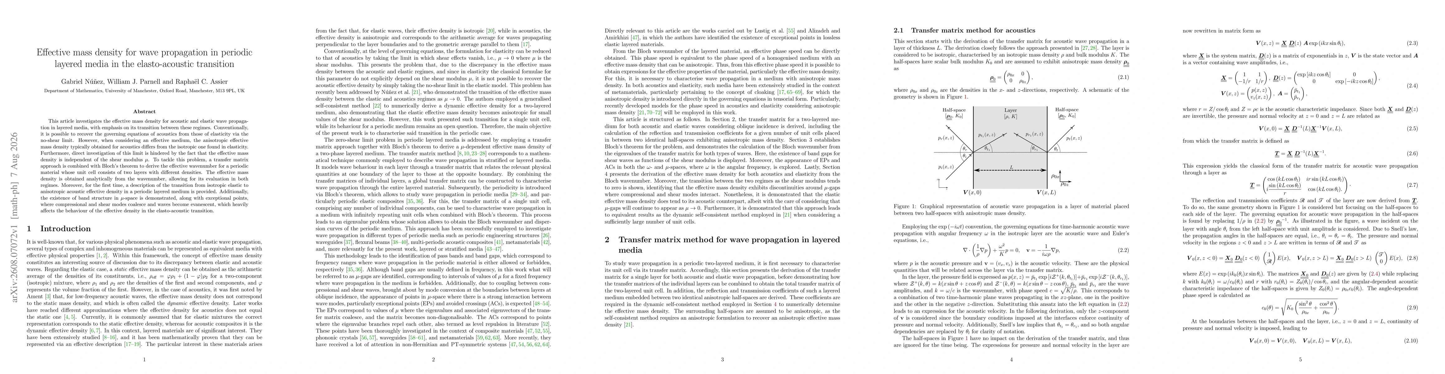 Thumbnail for Effective mass density for wave propagation in periodic layered media in the elasto-acoustic transition