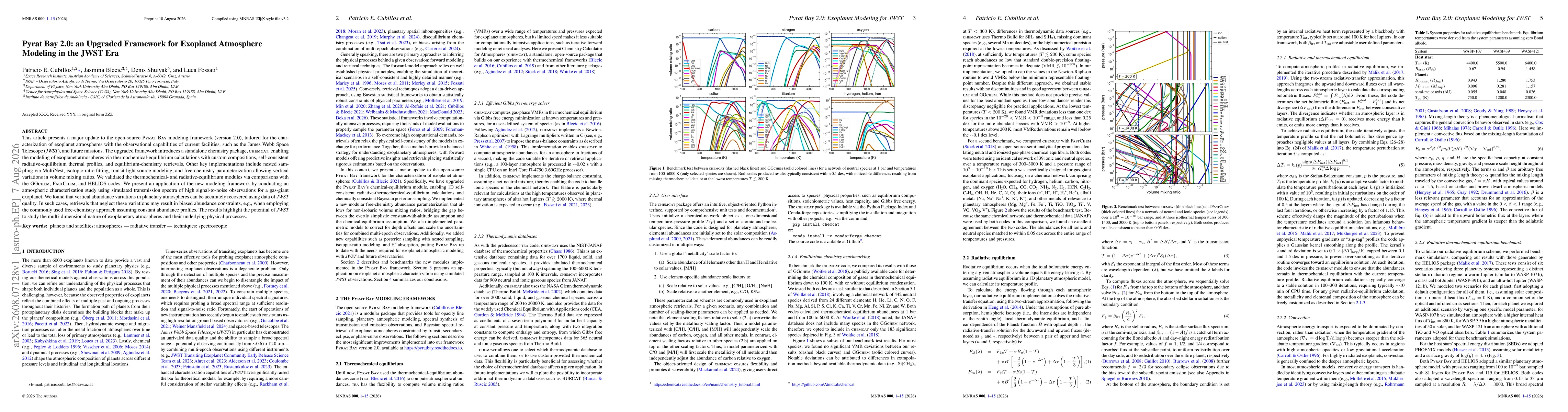Thumbnail for Pyrat Bay 2.0: an Upgraded Framework for Exoplanet Atmosphere Modeling in the JWST Era