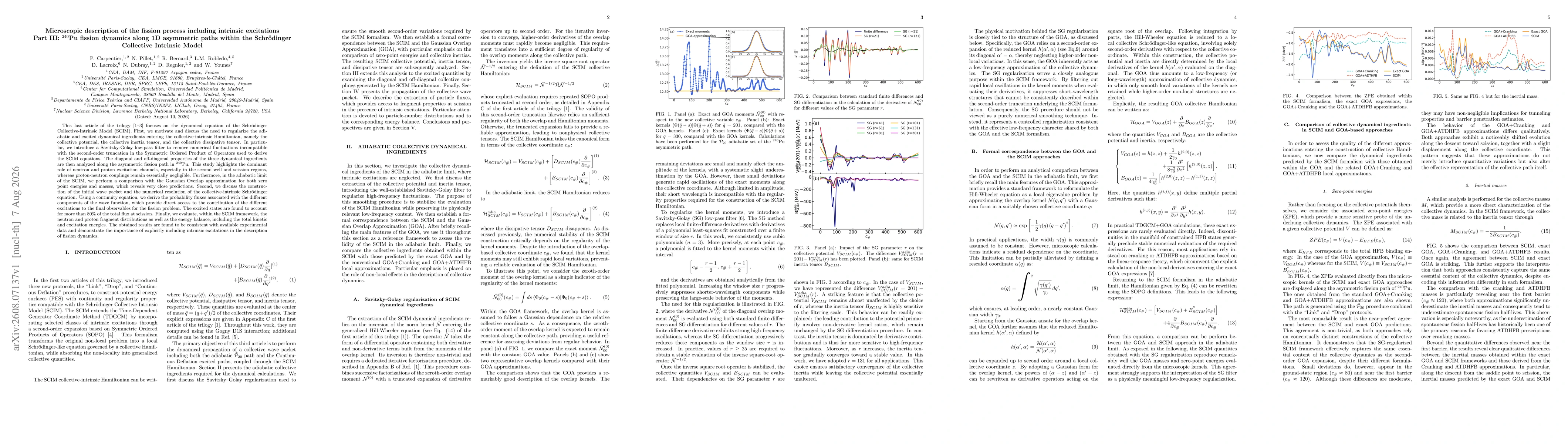 Thumbnail for Microscopic description of the fission process including intrinsic excitations. Part III: 240Pu fission dynamics along 1D asymmetric paths within the Schrodinger Collective Intrinsic Model